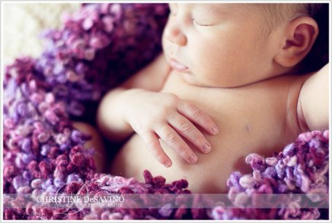 Newborn girl's hand - NJ Newborn Photographer