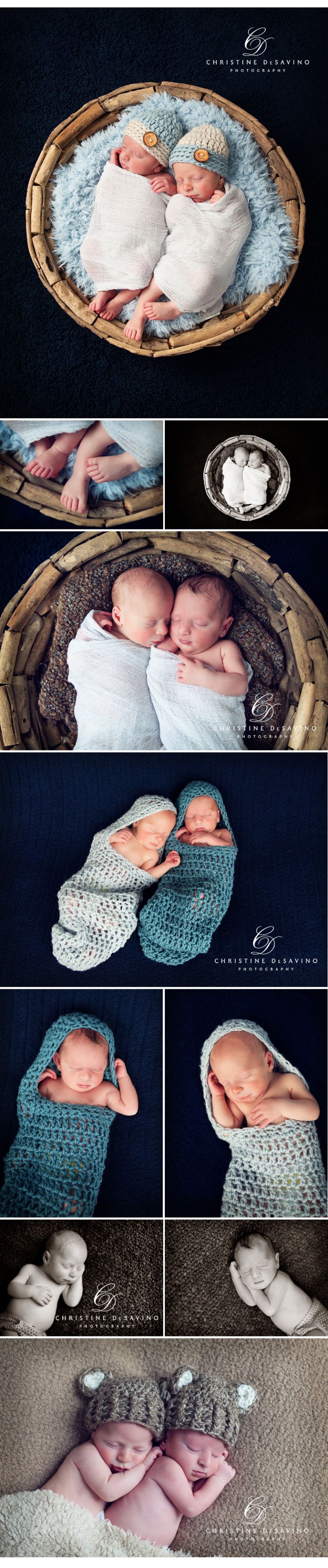 NJ Newborn Twin Photographer ~ Christine DeSavino Photography 